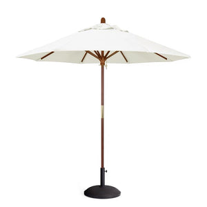 Sombrilla Jardin Madera Profesional 3.0 Mts Redonda BLANCA. ZAKA!!!