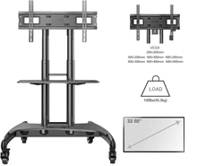 Cargar imagen en el visor de la galería, Soporte TV/ Monitor rack Móvil c/ Ruedas apto de 32&quot; a 70&quot; !!!