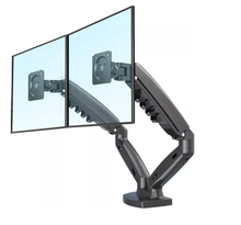 Cargar imagen en el visor de la galería, Soporte Doble Para Monitor De 17 A 30 + Soporte Notebook color gris o negro!!!!