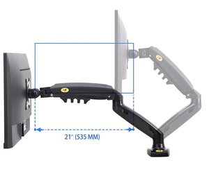 Soporte Movil Para Monitor De 17" A 30" escritorio, NORTH BAYOU F-80. Sistema a gas, ( no a resorte). GRIS.