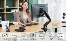 Cargar imagen en el visor de la galería, Soporte Movil Para Monitor De 17" A 30" escritorio, NORTH BAYOU  F-80. Sistema a gas, ( no a resorte) GRIS.