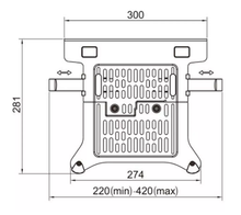 Cargar imagen en el visor de la galería, Bandeja Para Notebook De Adaptacion Vesa Universal Negro de 10 a 17&quot;.