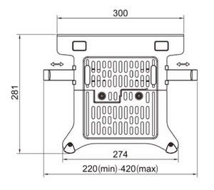 Bandeja Para Notebook De Adaptacion Vesa Universal Negro de 10 a 17".