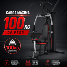 Cargar imagen en el visor de la galería, Gimnasio Multifuncíón con 100 kgs de pesas y Accesorios!!!! MYSHOPURUGUAY!!!