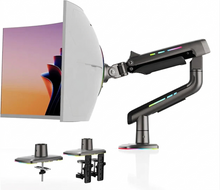 Cargar imagen en el visor de la galería, Soporte Monitor Gamer Luz Rgb-led 27 A 60. NB F5 Grafito