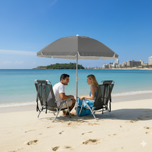 Cargar imagen en el visor de la galería, Reposera Playa En Aluminio Reclinable C/mochila Miami Beach