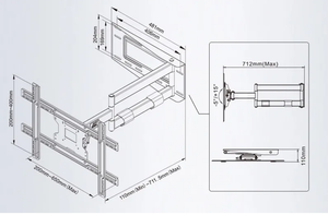 Soporte Tv Pared Movil De 65" A 85" Brazo Super Extensible!!!