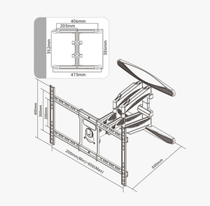 Soporte Tv Móvil Doble Brazo De 55 A 85!!!