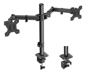 Soporte Para Doble Monitor Movil De Mesa De 17''a 32''. Color Negro!!!!