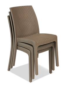 Silla Para Jardin Italiana Simil Rattan Marron!