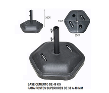 Cargar imagen en el visor de la galería, Base Sombrilla Profesional Cemento Recubierto Pvc De 48 Kg. MYSHOPURUGUAY!!!!