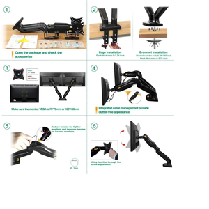 Soporte Móvil para Doble Monitor De 17" A 30". en color Grafito!!!!