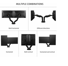 Cargar imagen en el visor de la galería, Soporte Móvil para Doble Monitor De 17&quot; A 30&quot;. en color Grafito!!!!