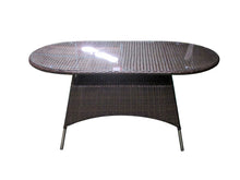 Cargar imagen en el visor de la galería, Mesa Aluminio Y Rattan Sintético C/tapa Cristal!!!