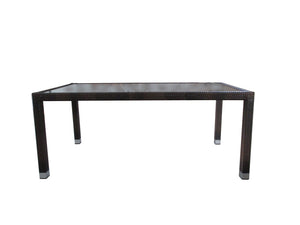 Conjunto Mesa Jardín Aluminio Y Simil Rattán+6 Sillas.