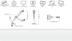 Soporte Monitor Escritorio Especial Gamer 24 A 42!!