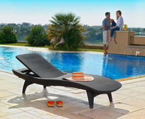 Reposera Piscina Simil rattan chocolate !!!