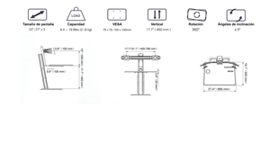 Soporte Doble Monitor Y Teclado Escritorio De 22 A 27"!!!