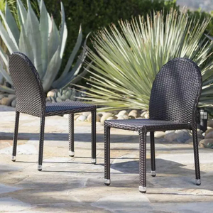 Conjunto Mesa Jardín Aluminio Y Simil Rattán+6 Sillas.