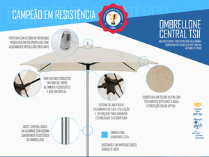 Sombrilla Jardín 2x2m Resiste Vientos 80 Km/h.!!!!