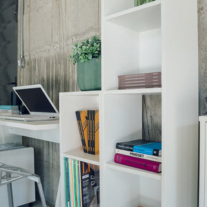 Biblioteca Estanteria Living en BLANCO.